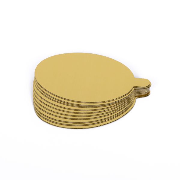 Подложки под десерт 6х9.5 см, 0.8 мм, 10 шт, золото, S-Chief PDC-0019