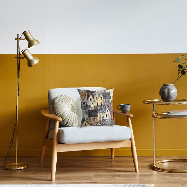 Набор для вышивания нитками Panna PD-7452, Подушка. Крыши, 40х40 см