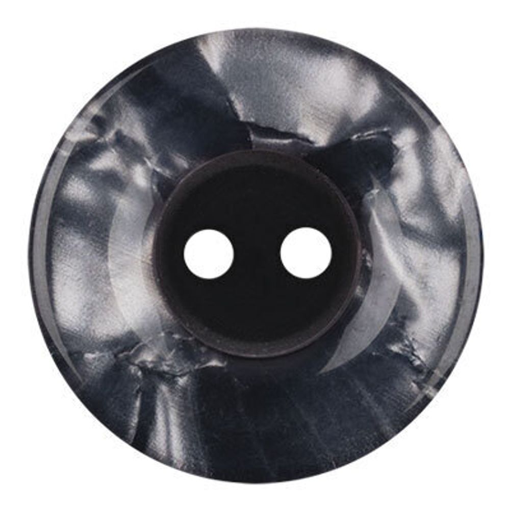 Пуговицы 2 прокола пальтовые 25 мм, 6 шт, А008 черный, Blitz DRN 0063