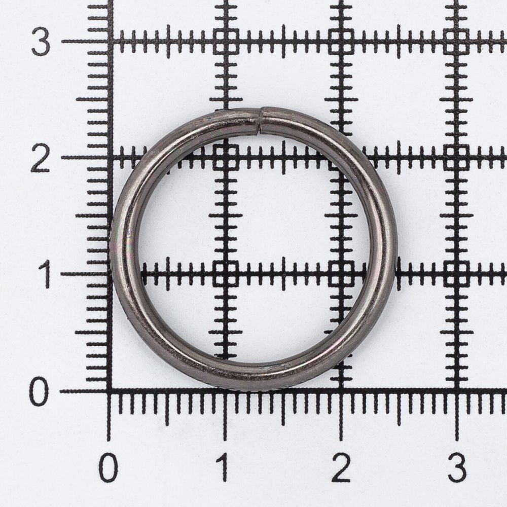 Кольцо разъемное металл in ⌀20 мм (25 мм внешн.), цв.чер.никель, 100 шт