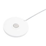 Магнитные клипсы с тросом (30см) d45, однотонные, гладкие (45 белый матовый), 1 шт