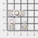 Крючки пришивные декоративные 25х12 мм, nickel, 10 шт