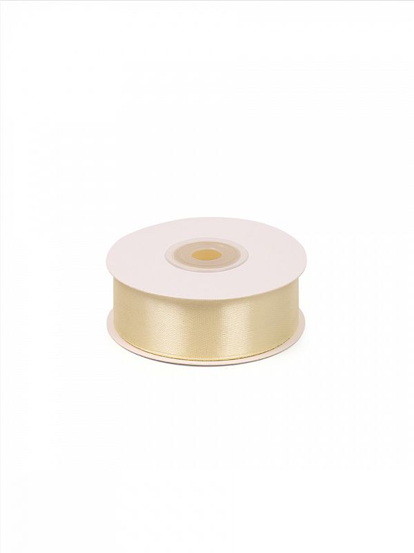 Лента атласная 1-сторонняя 25.0 мм / 22.5±1 метра, 3004 св.кремовый, Magic4Hobby