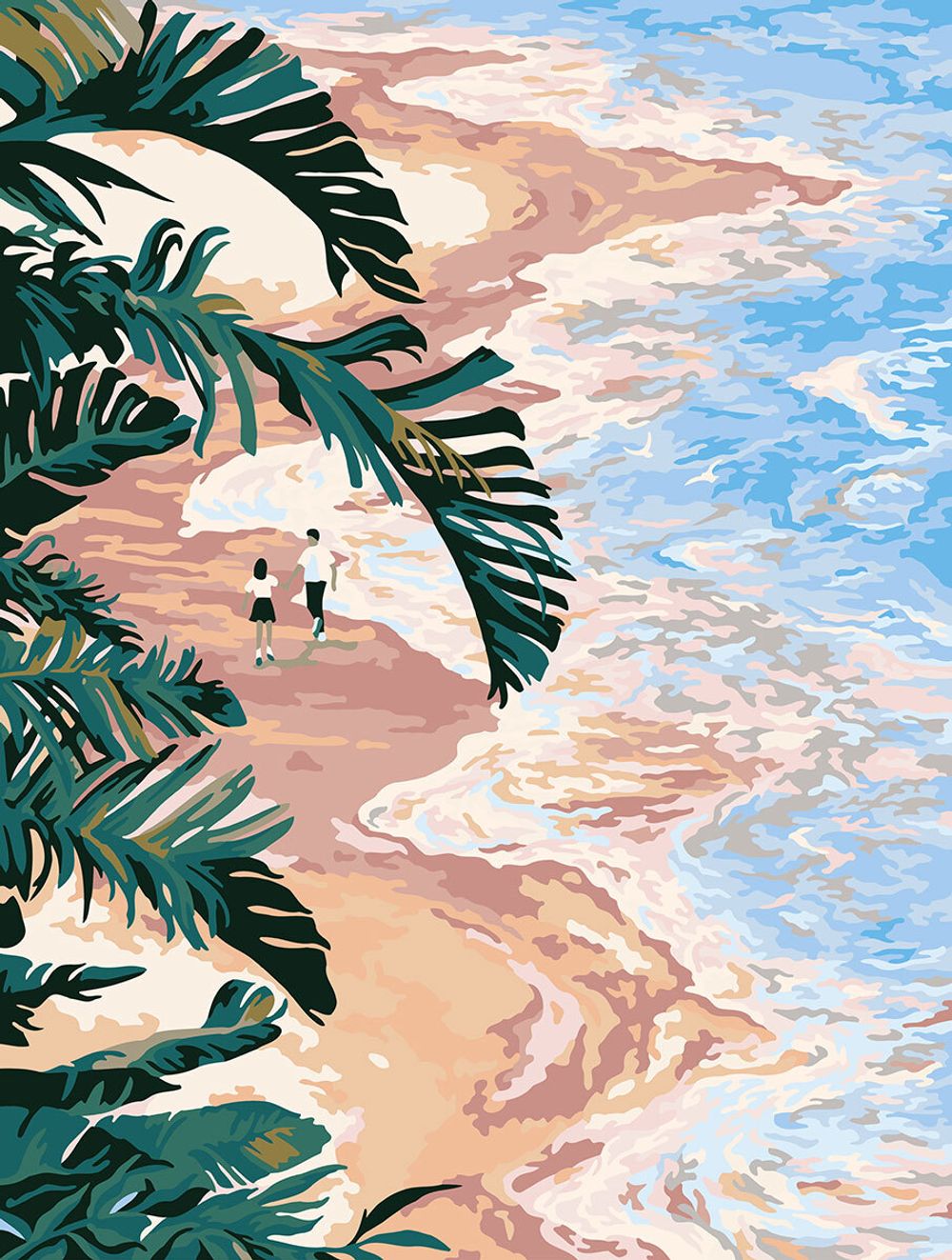 Картина по номерам Фрея PNB/PM-241, Прогулка по пляжу, 40х30 см