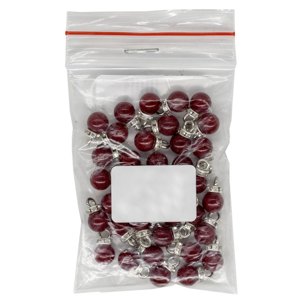 Пуговицы на ножке 8мм (red(красный)), GE18, 36 шт