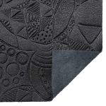 Кожа натуральная в листах фактурная А5 (21*14,8см) Абстракция с кругом, 100% кожа (01 черный) 7004