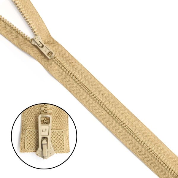 Молния трактор Arta Т6 (6 мм) 2 зам., разъем., 55 см, цв. 070 св.бежевый, уп.5 шт