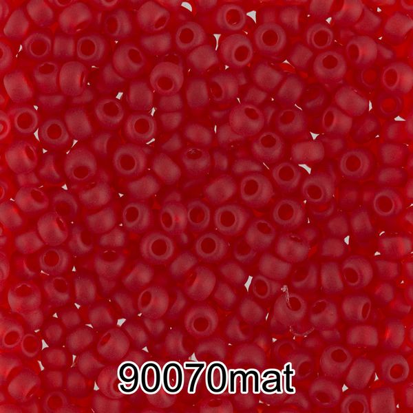Бисер Preciosa 10/0 (2.3 мм), 500 г, 90070 mat (Ф642) красный мат.