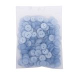 Пуговицы на 2 прокола 22L (14мм), пластик (col.40 светло-голубой), CR-K18M, 144 шт