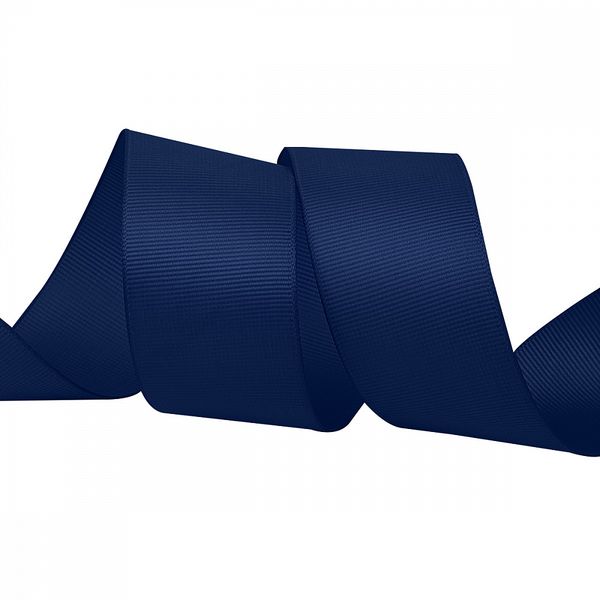 Лента репсовая (в рубчик) 38.0 мм / 22.8±1 метра, 374 т.синий, Magic4Hobby