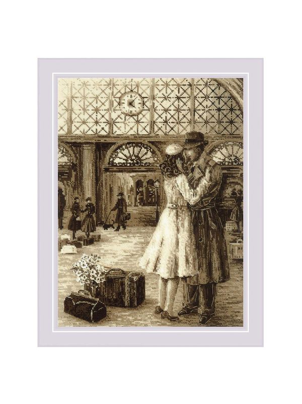 Набор для вышивания нитками Риолис, Старая фотография. Встреча 30х40 см