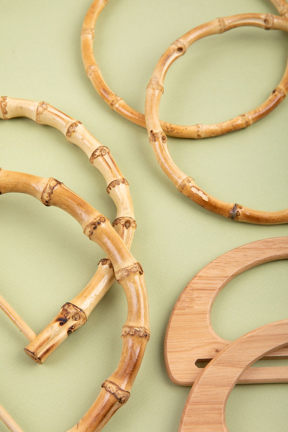 Ручки для сумки 15 см, 2 шт, бамбук, Gamma