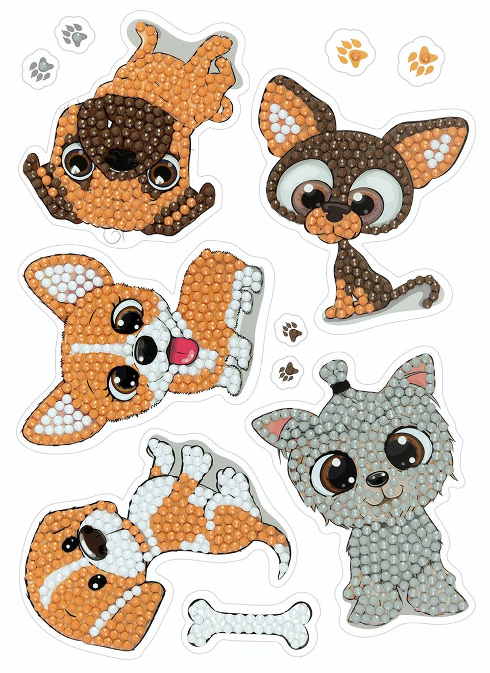 Наклейки декоративные Фрея ALVN-121, Щенки, 19.5х14 см