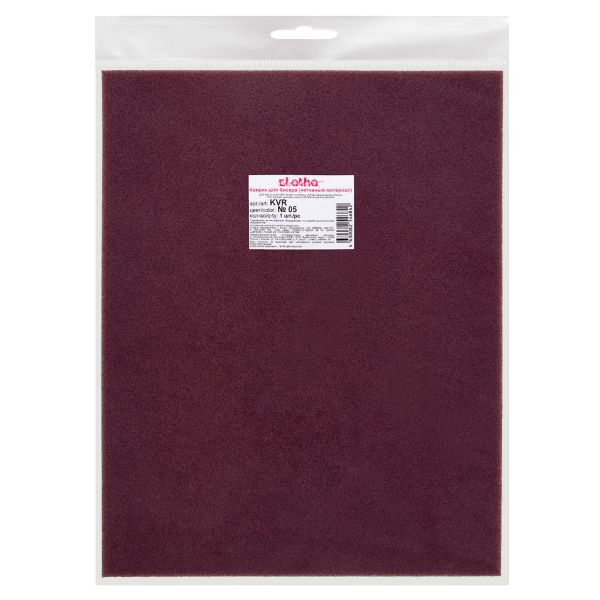 Коврик для бисера полиэстер 30х23х0.4 см, 5 шт, №05 бордовый, Zlatka KVR