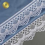 Кружево гипюр (плетёное) матовая нить арт.TR.8G8299 55мм цв.01 белый уп.9м, Kruzhevo