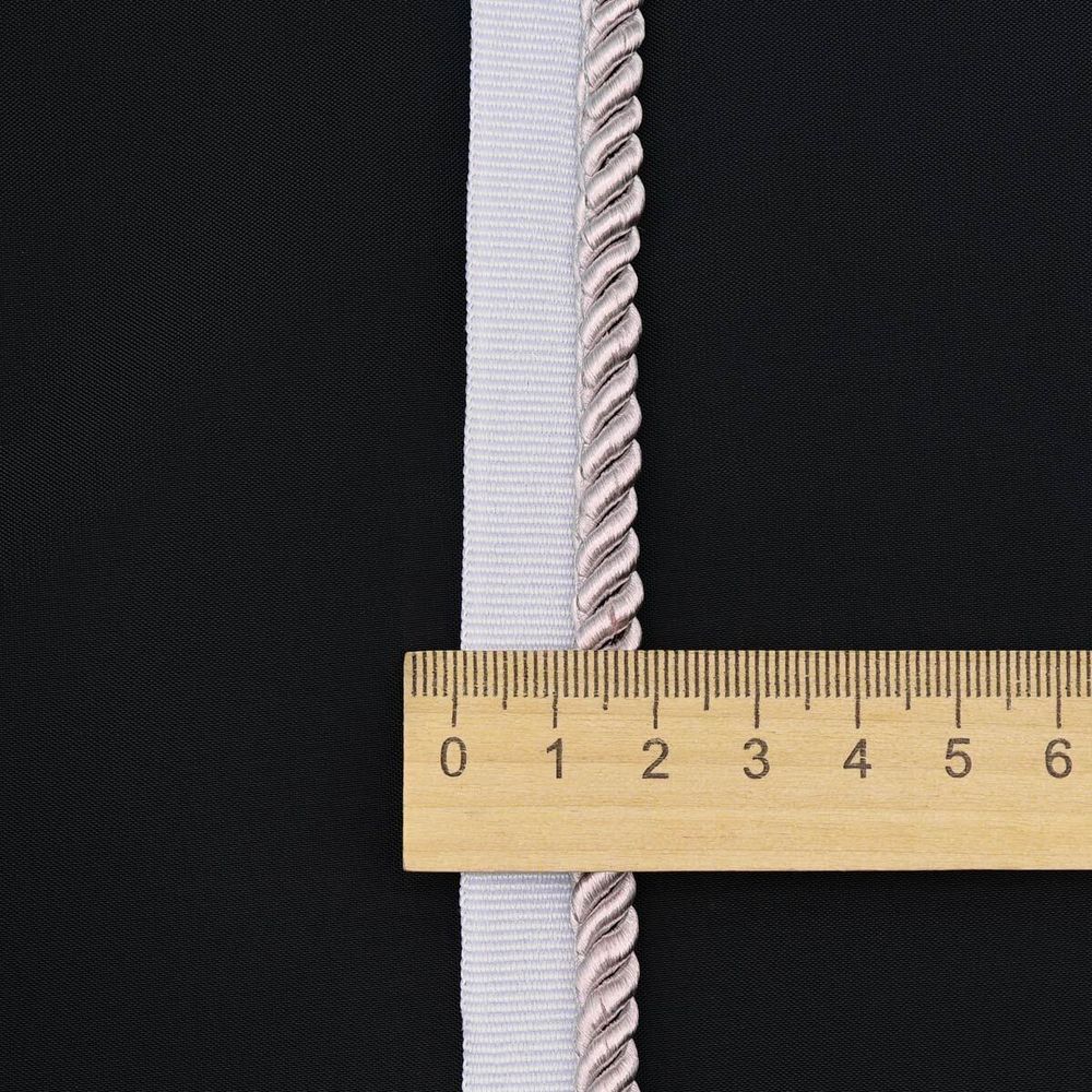 Кант витой 5 мм / 25 метров, белый/09 серый, 3AR3294