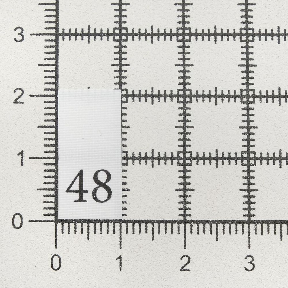 Этикетка-размерник, белый, 10х20 мм, 100 шт, 48