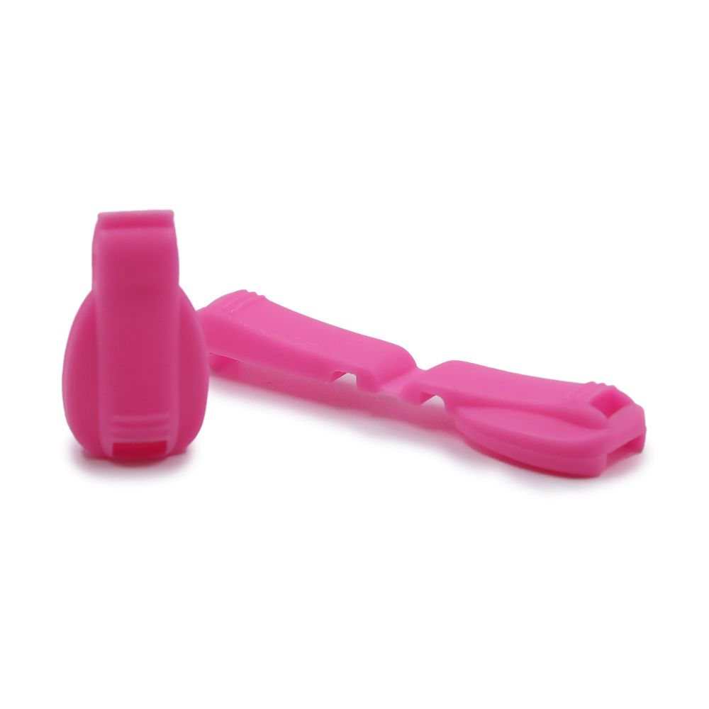 Наконечник для шнура пластик Крокодил 22х12 мм, ПП, розовый, 100 шт