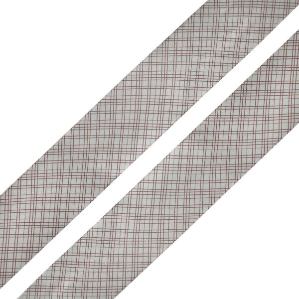 Лента атласная с рисунком Пересечение 45.0 мм / 3 метра, розовый, Globus