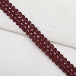 Тесьма отделочная вязаная 17 мм, 10 м, бордо