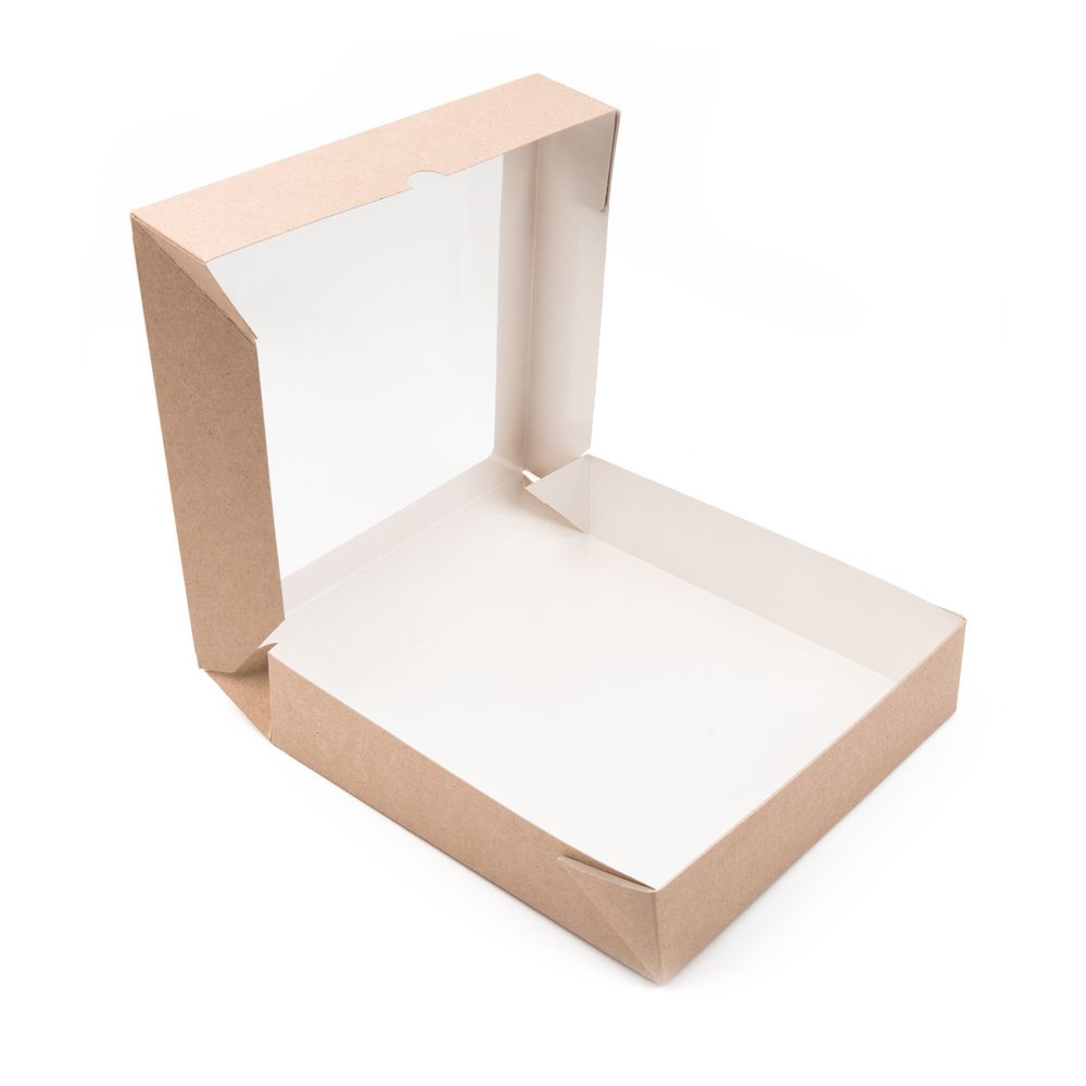 Коробка универсальная с окном 20х20х4.5 см, 5 шт, S-Chief BFC-037