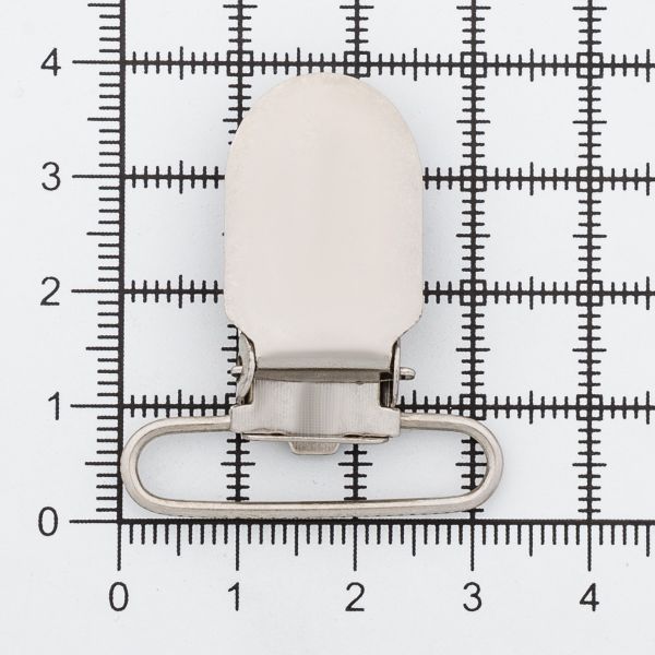 Клипса для подтяжек гладкая 30.0 мм, сталь (никель), 20 шт