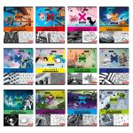 Комплект тетрадей со справочным материалом Время действовать, твин лак, A5+ 48 л. 12 шт, на скобе 65 г/м², белизна 100 %, клетка/линия, 01055 12 предметов, Светоч 48К39