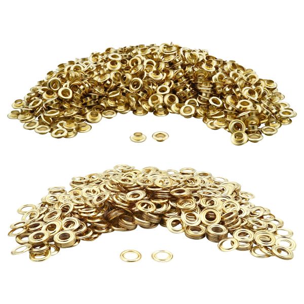 Люверсы металл ⌀12.0 мм (внутр.), h6.68 мм (внутр.), №26, сталь, New Star, золото, уп≈1000 шт