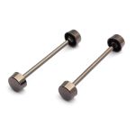 Шпилька для сумки металл L-40мм/10мм с таблеткой ⌀10мм, черный никель ГР, 66783, 10 шт