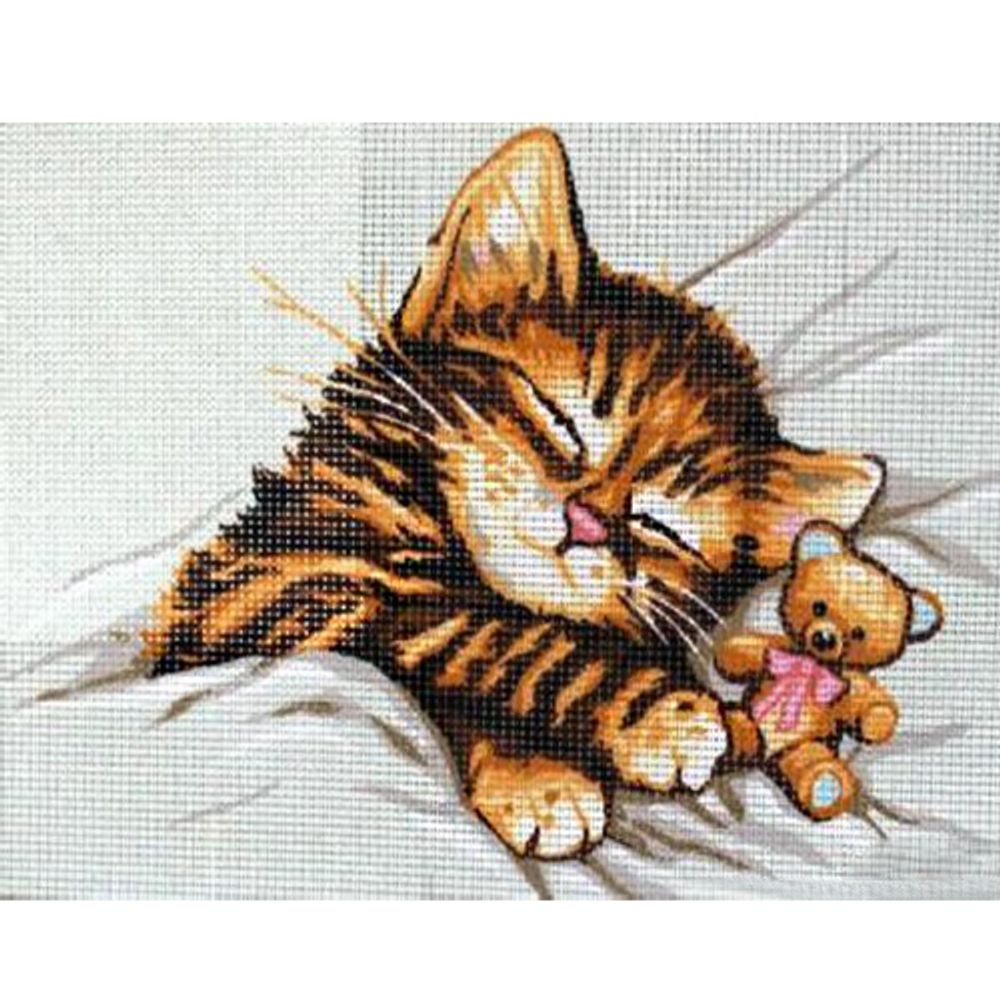 Рисунок для вышивания Royal Paris &quot;Спящий котенок&quot; 23х30.5 см