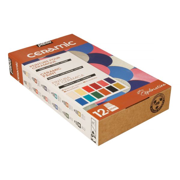 Набор красок Pebeo Ceramic Исследование по керамике и металлу 12 цв. 20 мл