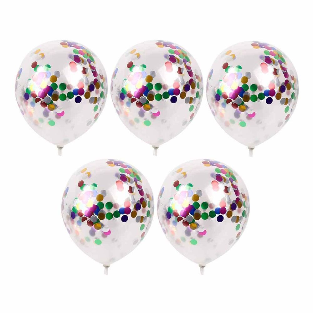 Набор воздушных шаров с конфетти 30 см, 5 шт, 01-ассорти, Boomzee BKF-30