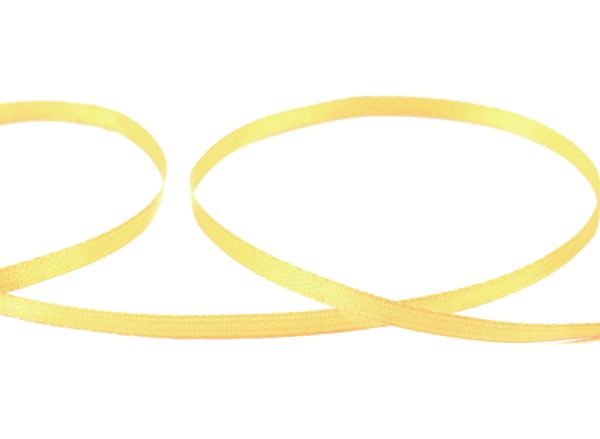 Лента атласная 2-сторонняя 3.0 мм / 91.4±2 метра, 015 желтый, Gamma AL-3P