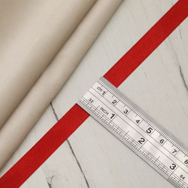 Лента атласная 1-сторонняя 12.0 мм / 22.86±1 метров, 027 ярко-красный, Globus