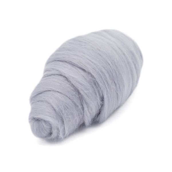 Шерсть для валяния полутонкая, 50 гр., Astra&Craft, 168 светлый серый