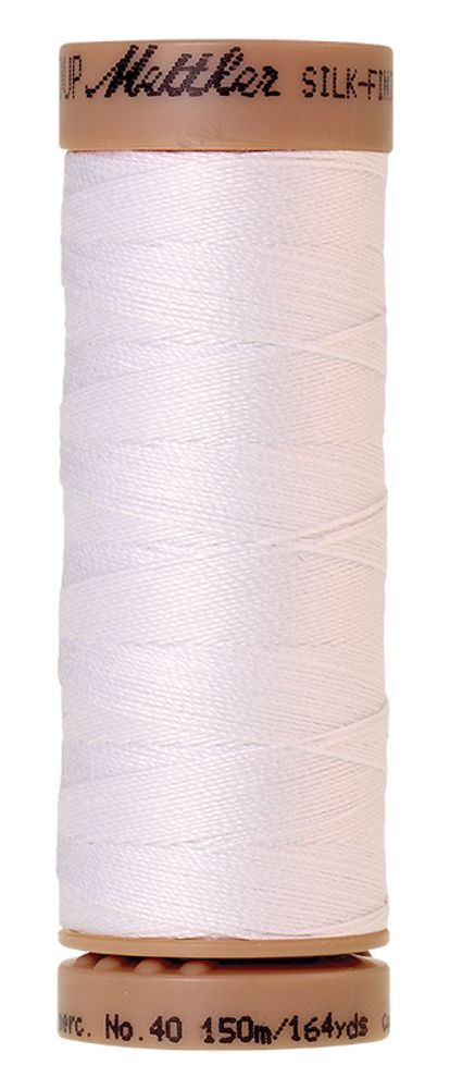 Нитки хлопковые отделочные Mettler Silk-Finish Cotton 40, 150 м, 2000 белый, 1 шт