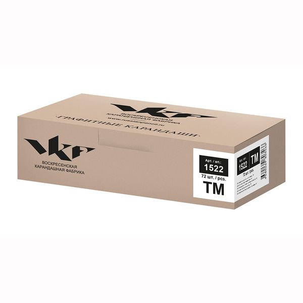 Карандаш графитный черный матовый заточенный ТМ (HB) 72 шт, For Office FS02, 1522 фиолетовая фольга, ВКФ FS02