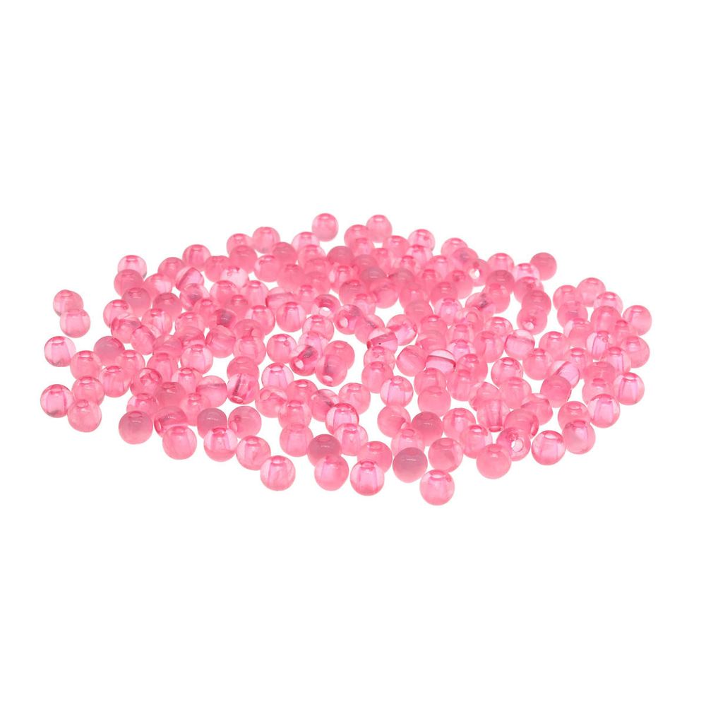Бусины пластик ⌀4 мм, полупрозрачные, 20 г, 600±20шт, Astra&amp;Craft, 022 розовый