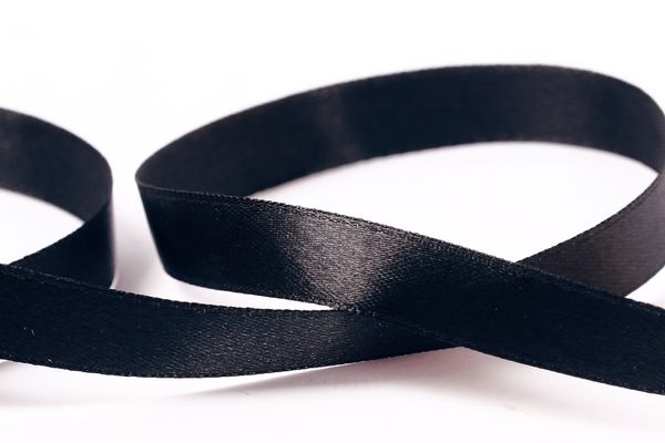 Лента атласная 2-сторонняя 12.0 мм / 33±2 метра, №113 черный, Gamma AL-12D