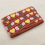 Ткань для рукоделия в наборе с тесьмой жаккард 50х50см+2м (21947/21111 красный) 29503