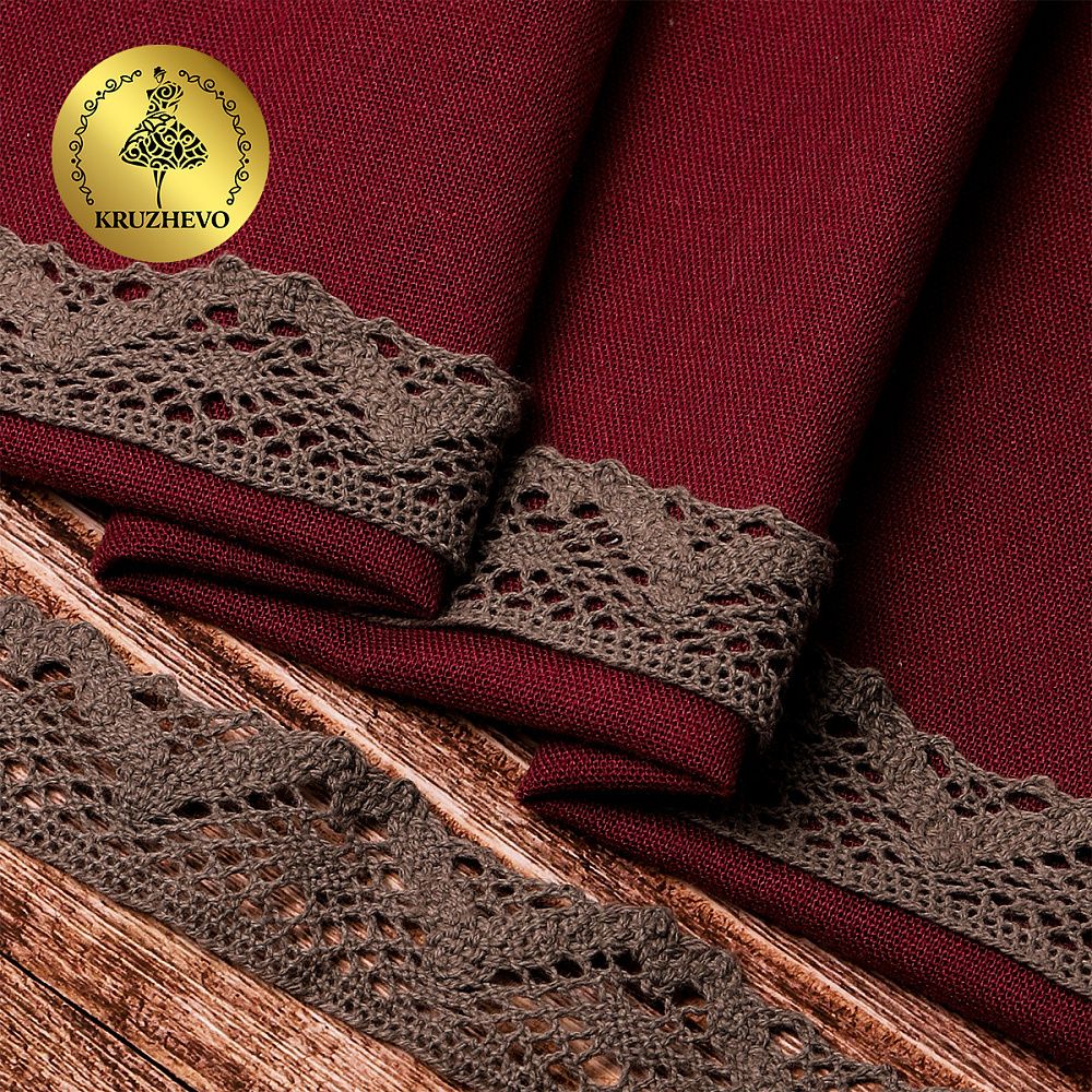 Кружево вязаное (тесьма) 30 мм / 10 метров, TBY-5234 цв.21 какао, Kruzhevo