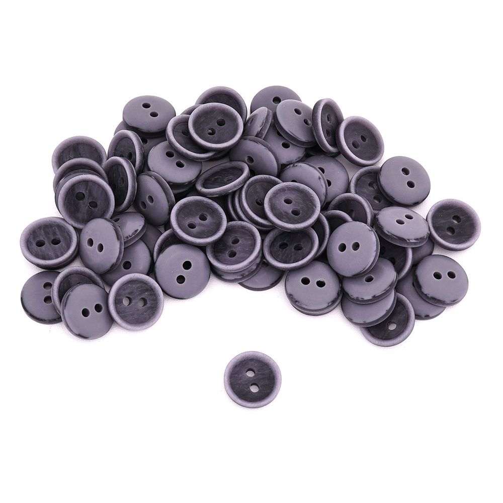 Пуговицы 2 прокола 18L=11 мм, col.07 серый, 72 шт, CN2847