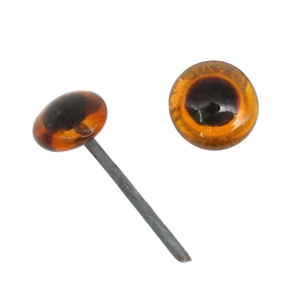 Глаза для кукол и игрушек 4 мм на металл. ножке, 10 шт, коричневые