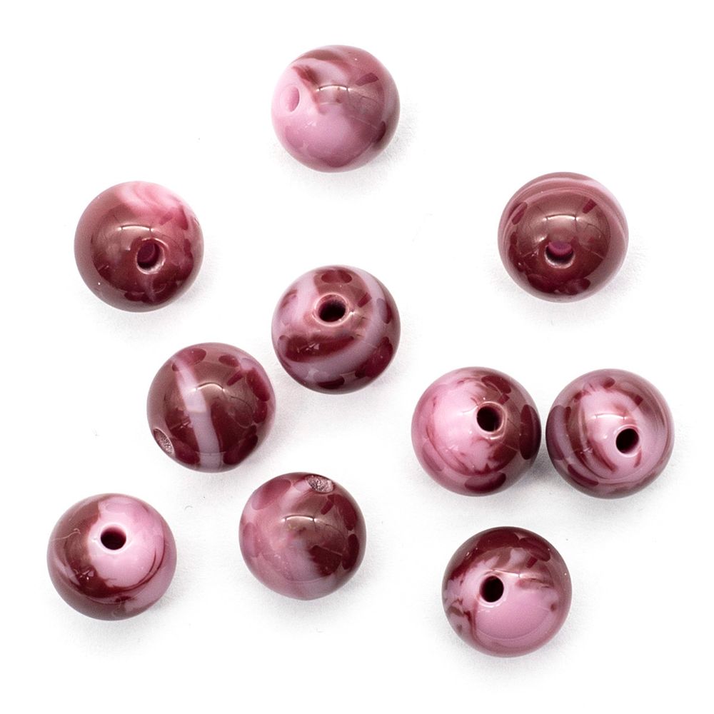 Бусины из смолы, имитация камня 11 мм, 10 шт в упак, св.чароит /TOS/