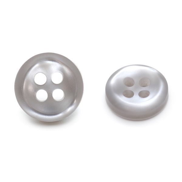 Пуговицы 4 прокола 17L (10,5мм), пластик (col.13 св.серый), 72 шт, CN 2801