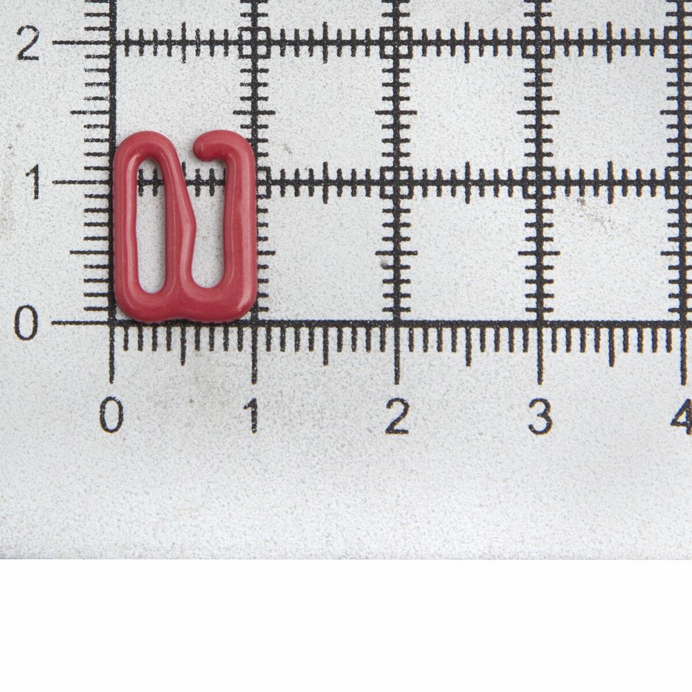 Крючки для бюстгальтера металл 12 мм, 20 шт, C520 темно-красный, ГВ1009