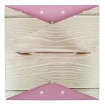 Коробка под кулич с окном 15х15х18 см, №1 Пасха розовая, S-Chief CBC-010