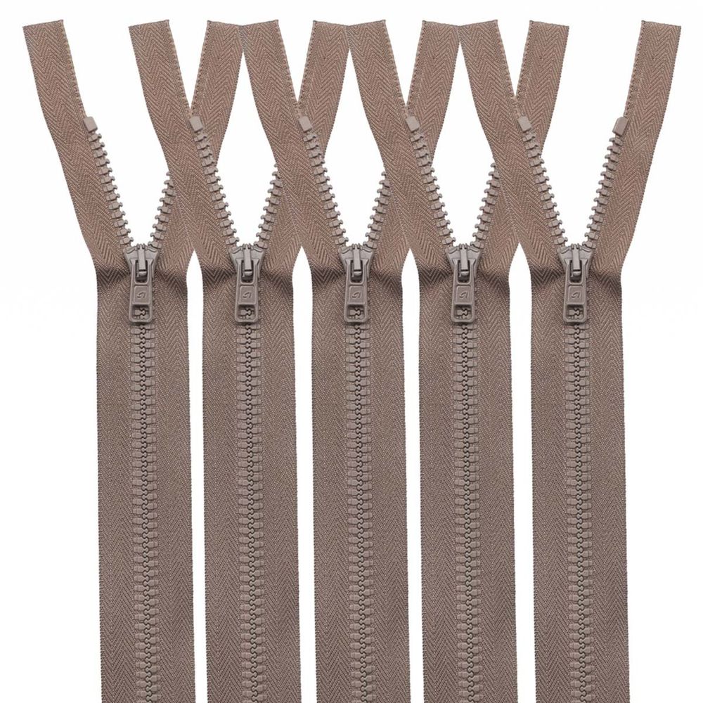 Молния трактор Arta Т6 (6 мм) 1 зам., разъем., 45 см, цв. 072 бежевый, уп.5 шт