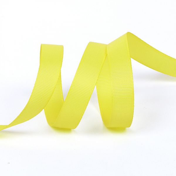 Лента репсовая (в рубчик) 15мм цв. 640 желтый Magic4Hobby уп. 22,86м (±1м)