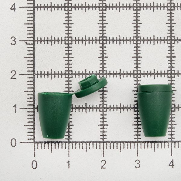 Наконечник для шнура пластик Колокол ⌀6/9 мм, 14х11 мм, ПП т.зеленый, 27106-Н, 100 шт